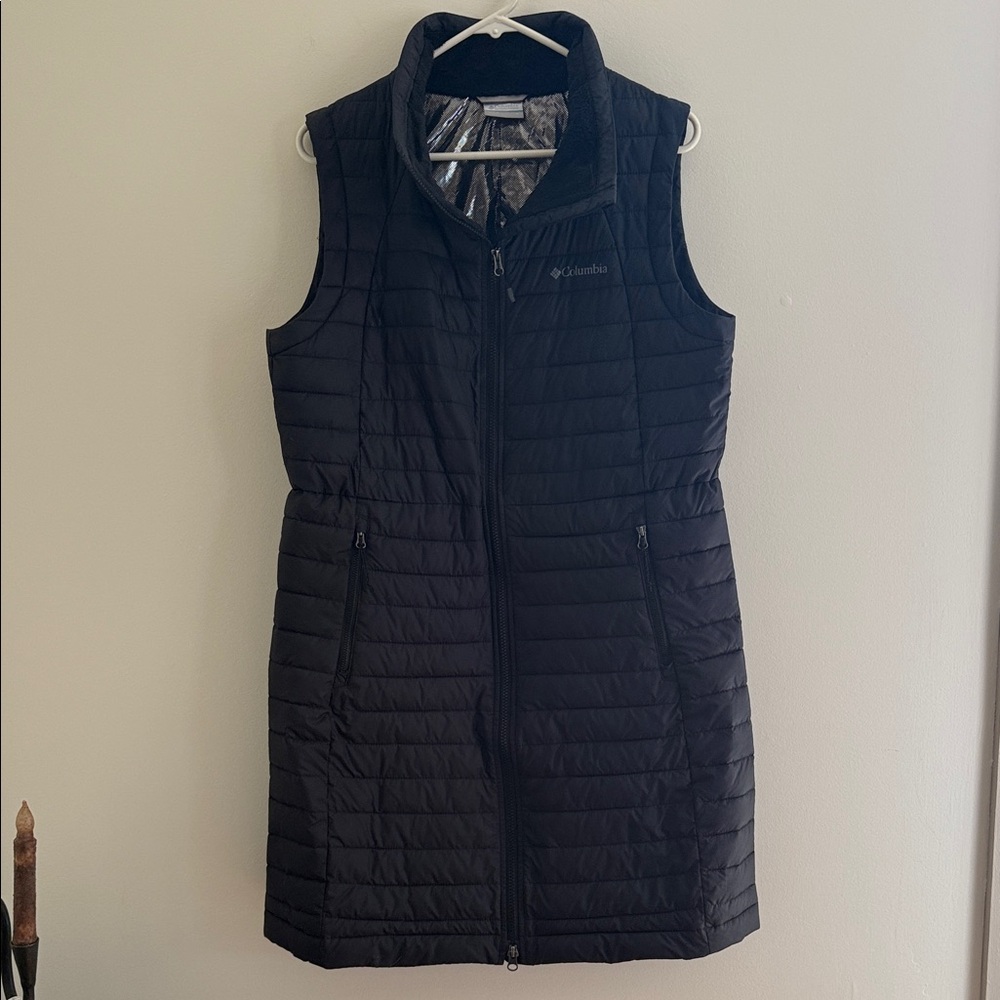 Columbia Women's Long Black Quilted Vest